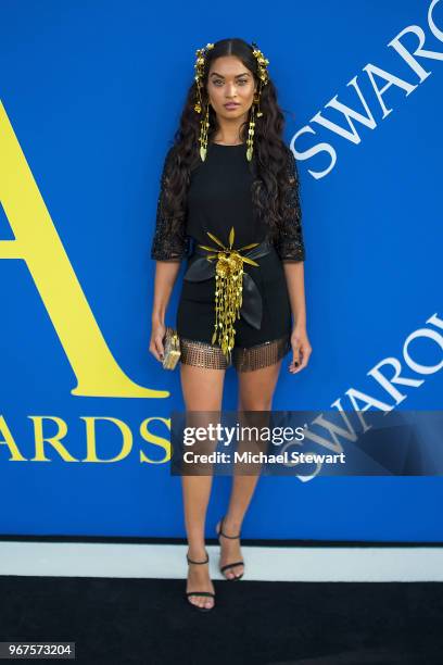 Shanina Shaik attends the 2018 CFDA Fashion Awards at Brooklyn Museum on June 4, 2018 in New York City.