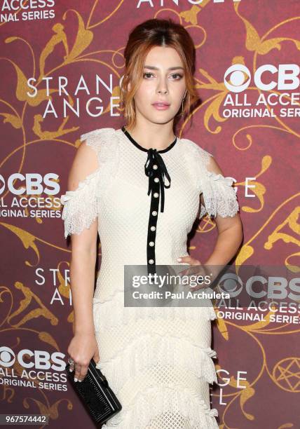 Actress Elena Satine attends the premiere of CBS All Access' "Strange Angel" at Avalon on June 4, 2018 in Hollywood, California.