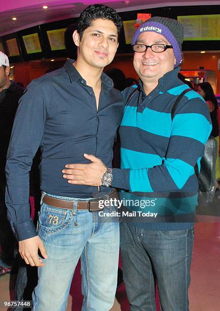 Vishal Malhotra and Vinay Pathak at the premiere of the film Valentine's Day in Mumbai on February 10, 2010.