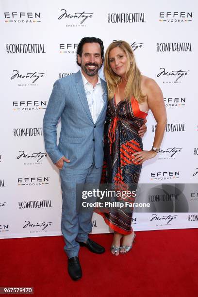 Chris Gialanella and Andrea Gialanella attend the Los Angeles Confidential Celebration for Portraits of Pride with GLAAD and Laverne Cox on June 4,...