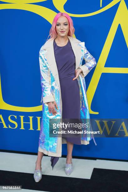 Bria Vinaite attends the 2018 CFDA Fashion Awards at Brooklyn Museum on June 4, 2018 in New York City.