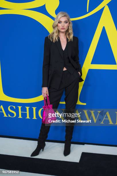 Elsa Hosk attends the 2018 CFDA Fashion Awards at Brooklyn Museum on June 4, 2018 in New York City.