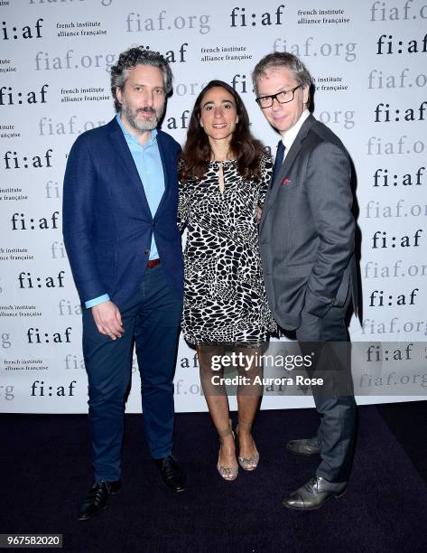 Christophe Attard, Nefissa Attard and JC Agid attend the FIAF Art de Vivre Award Honoring Frederic Fekkai on June 4, 2018 in New York City.