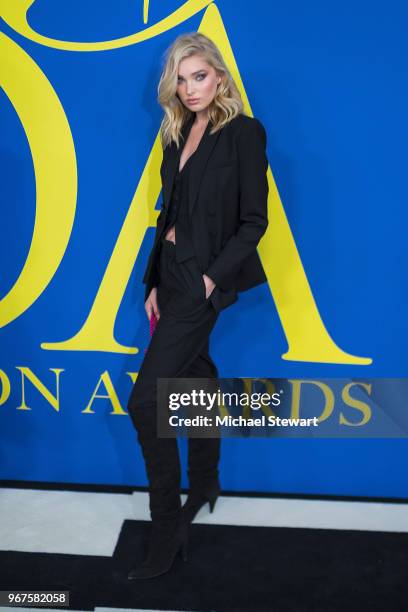 Elsa Hosk attends the 2018 CFDA Fashion Awards at Brooklyn Museum on June 4, 2018 in New York City.