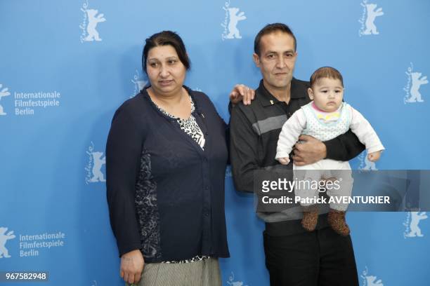 Actress Senada Alimanovic, actor Nazif Mujic, for the movie 'An Episode In The Life Of Iron Picker' during the 63rd Berlinale International Film...