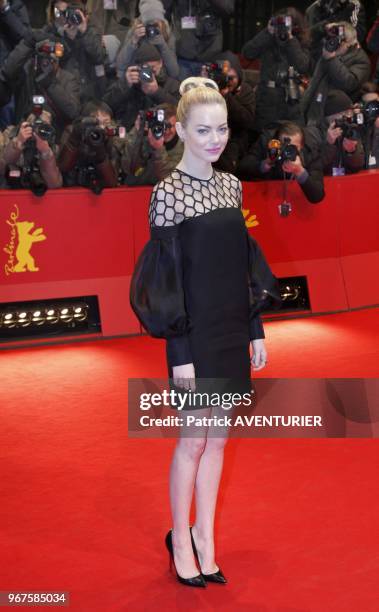 Emma Stone attends at the premiere of 'The Croods' during the 63rd Berlinale International Film Festival on February 15, 2013 in Berlin, Germany.