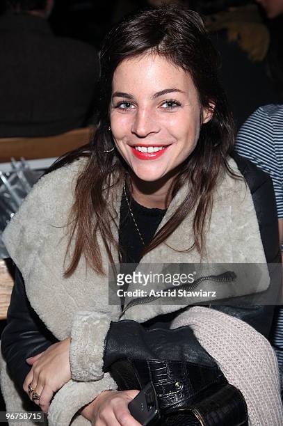 Julia Restoin Roitfeld attends the Rodarte Fall 2010 Fashion Show during Mercedes-Benz Fashion Week at 522 West 21st Street on February 16, 2010 in...