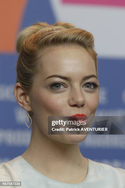 Emma Stone for the movie 'The Croods' during the 63rd Berlinale International Film Festival on February 14, 2013 in Berlin, Germany.