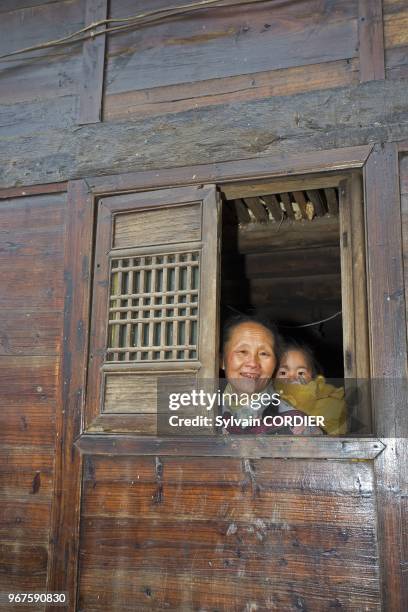 Chine, province du Guizhou, village de Suoga,Suoga est une petite ville a 60 km de Liuzhi au nord ouest de la province de Guizhou, ethnie des Long...