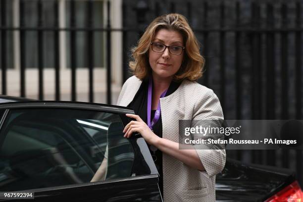 International Development Secretary, Penny Mordaunt, arrives in Downing Street, London, for a cabinet meeting.