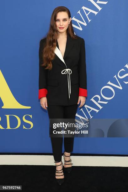 Katherine Langford attends the 2018 CFDA Awards at Brooklyn Museum on June 4, 2018 in New York City.