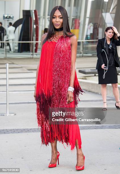Model Naomi Campbell is seen arriving to the 2018 CFDA Fashion Awards at Brooklyn Museum on June 4, 2018 in New York City.