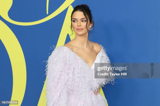 Kendall Jenner attends the 2018 CFDA Awards at Brooklyn Museum on June 4, 2018 in New York City.