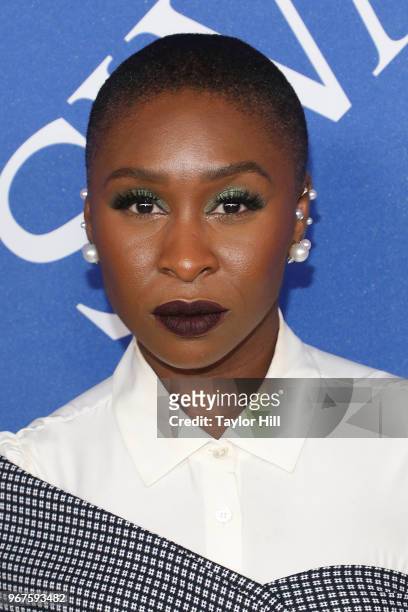 Cynthia Erivo attends the 2018 CFDA Awards at Brooklyn Museum on June 4, 2018 in New York City.