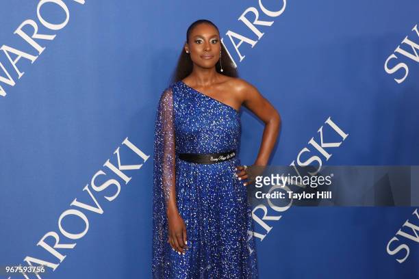 Issa Rae attends the 2018 CFDA Awards at Brooklyn Museum on June 4, 2018 in New York City.