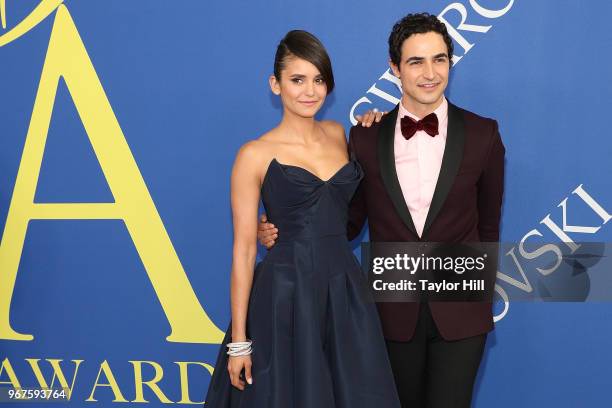 Nina Dobrev and Zac Posen attend the 2018 CFDA Awards at Brooklyn Museum on June 4, 2018 in New York City.