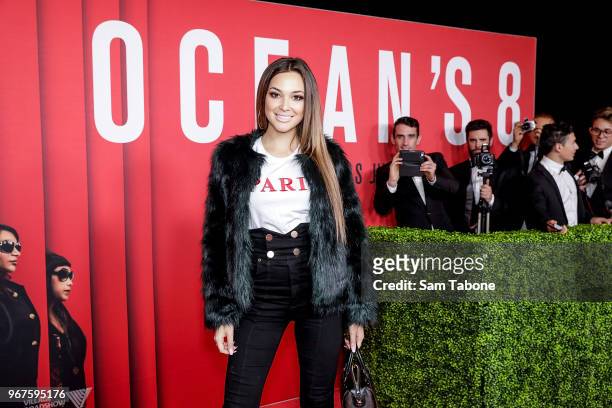 Amy Lee Dixon attends the Ocean's 8 Melbourne Premiere on June 5, 2018 in Melbourne, Australia.
