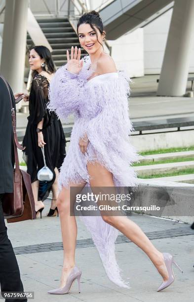 Model Kendall Jenner is seen arriving to the 2018 CFDA Fashion Awards at Brooklyn Museum on June 4, 2018 in New York City.