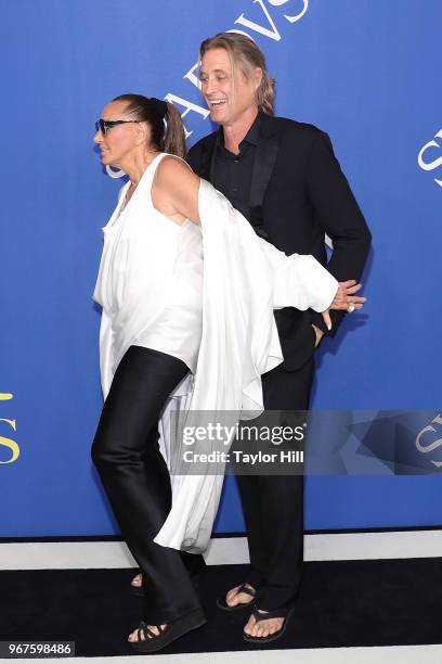 Donna Karan and Russell James attend the 2018 CFDA Awards at Brooklyn Museum on June 4, 2018 in New York City.