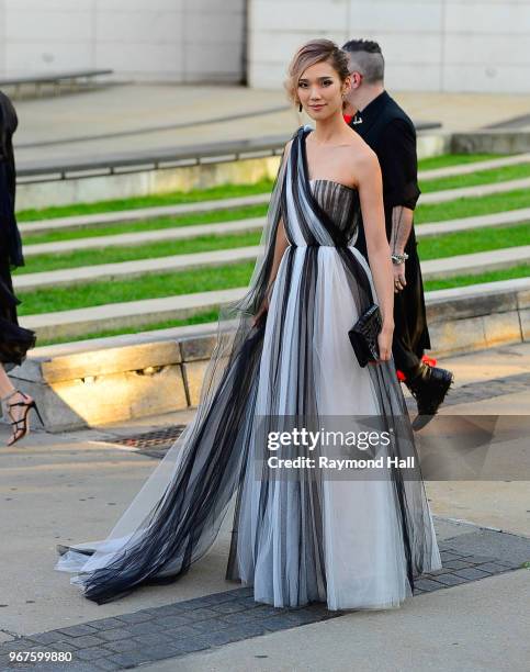 Wes Gordon, Tao Okamoto are seen in Brooklyn on June 4, 2018 in New York City.