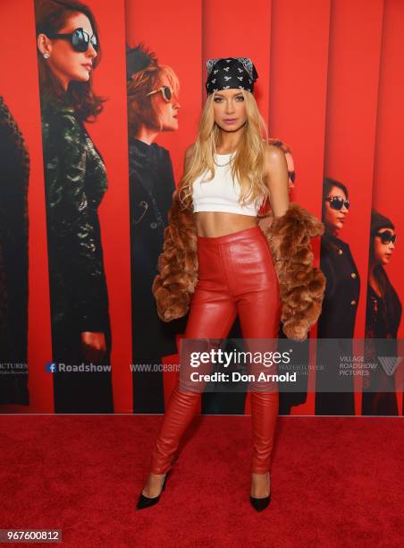 Havana Brown attends the Ocean's 8 Sydney Premiere on June 5, 2018 in Sydney, Australia.