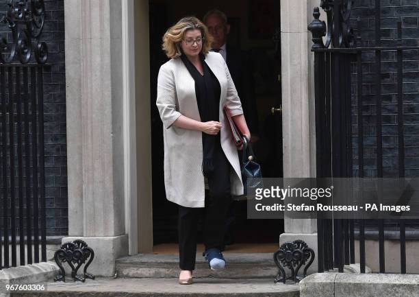 International Development Secretary, Penny Mordaunt leaves Downing Street, London, after a cabinet meeting.