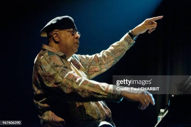 Le pianiste cubain en concert live au 'Carré Belle Feuille' le 20 mai 2016, à Boulogne Billancourt, France.