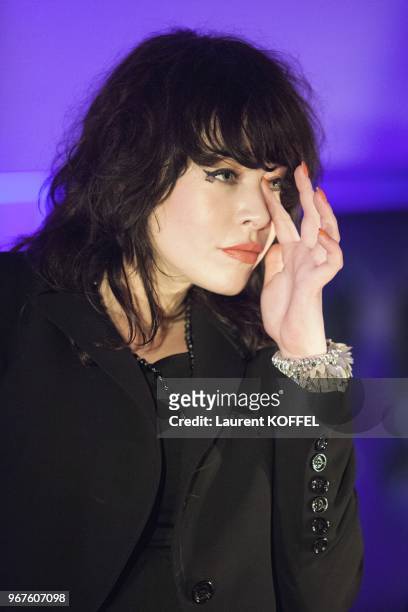 Singer Alex Hepburn performing live at 2013 inaugural LIFE Summit on May 14, 2013 at the Grand-Hotel of Cap-Ferrat, France.