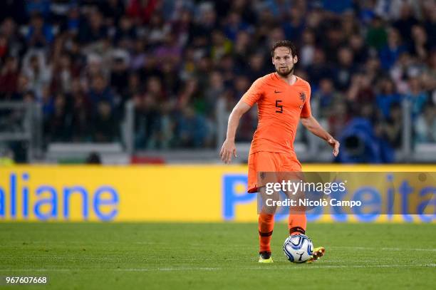 Daley Blind of Netherlands in action during the International Friendly football match between Italy and Netherlands. The match ended in a 1-1 tie.