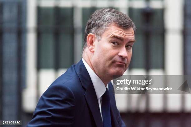 Lord Chancellor and Secretary of State for Justice David Gauke arrives for a weekly cabinet meeting at 10 Downing Street in central London. June 05,...