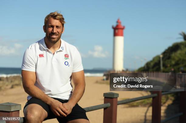 Chris Robshaw, poses during the England media session held at the Beverly Hills hotel on June 5, 2018 in Umhlanga Rocks, South Africa.