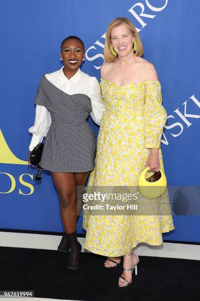 Cynthia Erivo and Lela Rose attend the 2018 CFDA Awards at Brooklyn Museum on June 4, 2018 in New York City.