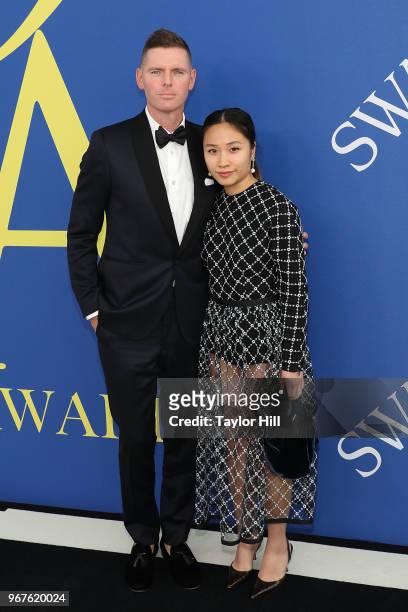 Douglas Hand and Sandy Liang attend the 2018 CFDA Awards at Brooklyn Museum on June 4, 2018 in New York City.