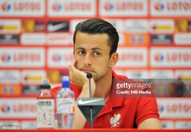Lukasz Fabianski of Poland during press conference at Arlamow Hotel during the second phase of preparation for the 2018 FIFA World Cup Russia on June...