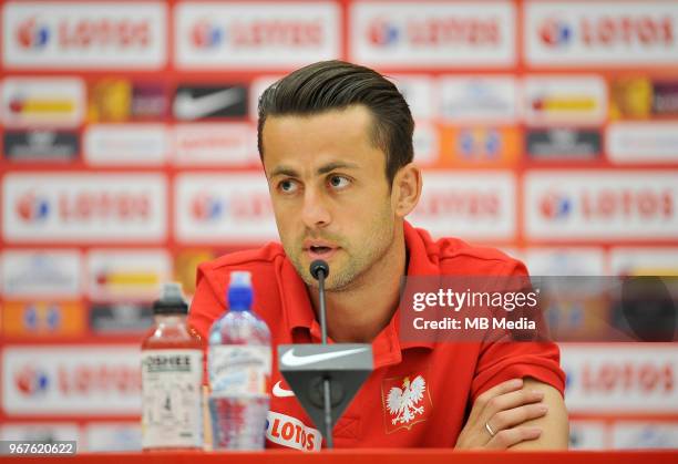 Lukasz Fabianski of Poland during press conference at Arlamow Hotel during the second phase of preparation for the 2018 FIFA World Cup Russia on June...