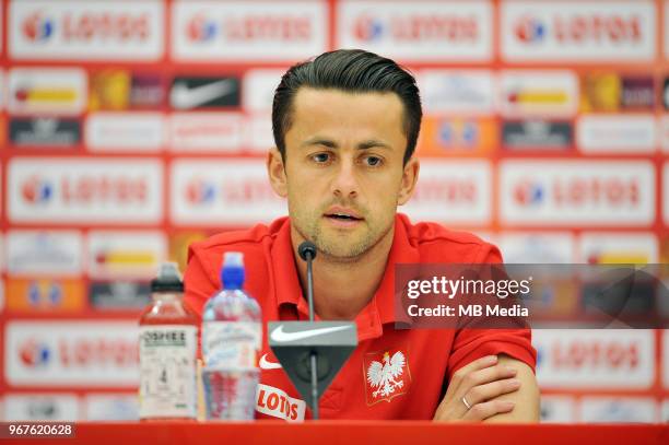 Lukasz Fabianski of Poland during press conference at Arlamow Hotel during the second phase of preparation for the 2018 FIFA World Cup Russia on June...