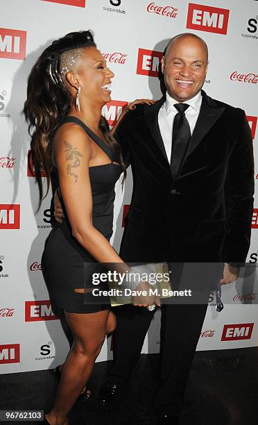 Mel B and Stephen Belafonte attend the Brit Awards after party held by EMI at the Supper Club on February 16, 2010 in London, England.