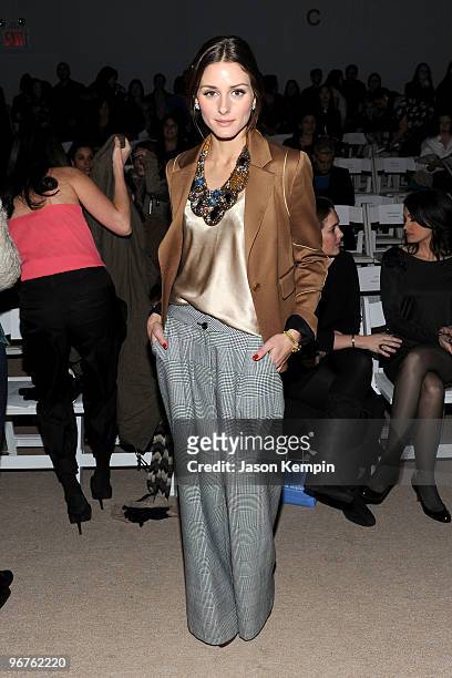 Personality Olivia Palermo attends the Thuy Fall 2010 Fashion Show during Mercedes-Benz Fashion Week at the Salon at Bryant Park on February 16, 2010...