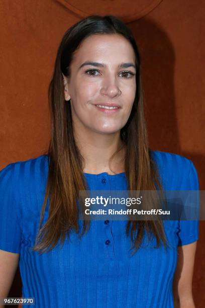 Actress Charlotte Gabris attends the 2018 French Open - Day Ten at Roland Garros on June 5, 2018 in Paris, France.