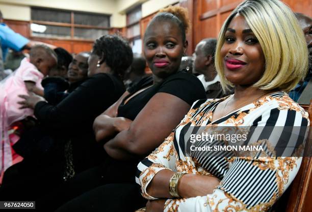Kenyan Ann Ngirita sits in the dock inside the Mililani Law Courts in Nairobi on June 5, 2018 where she was charged with others among government...
