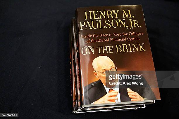 Few copies of former U.S. Treasury Secretary Henry Paulson's new book "On the Brink: Inside the Race to Stop the Collapse of the Global Financial...
