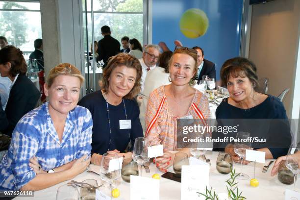 Anne Elisabeth Lemoine, Marie-Christine Maheas, Marie-Laure Sauty de Chalon and Anne Sinclair attend the 'France Television' Lunch during the 2018...