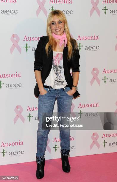 Berta Collado attends 'Ausonia Against Breast Cancer' event, at Moma, on February 16, 2010 in Madrid, Spain.