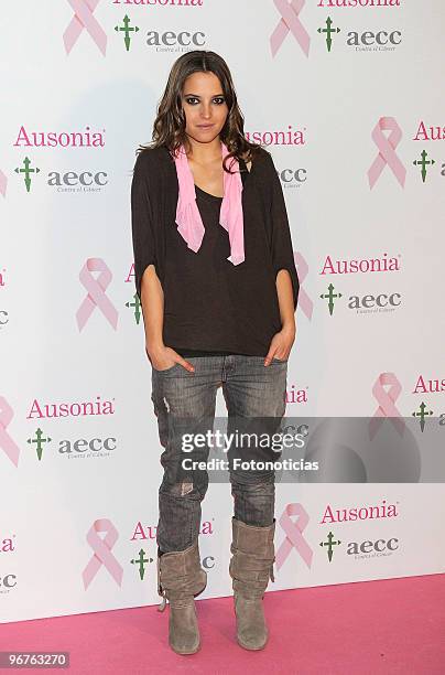 Ana Fernandez attends 'Ausonia Against Breast Cancer' event, at Moma, on February 16, 2010 in Madrid, Spain.