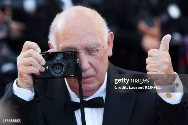 Raymond Depardon attends the 'From The Land Of The Moon ' premiere during the 69th annual Cannes Film Festival at the Palais des Festivals on May 15,...