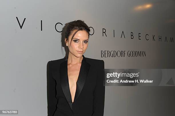 Victoria Beckham, wearing "Victoria Beckham Denim" hosts the Bergdorf Goodman launch of her new collection "Victoria Beckham Denim" at Bergdorf...