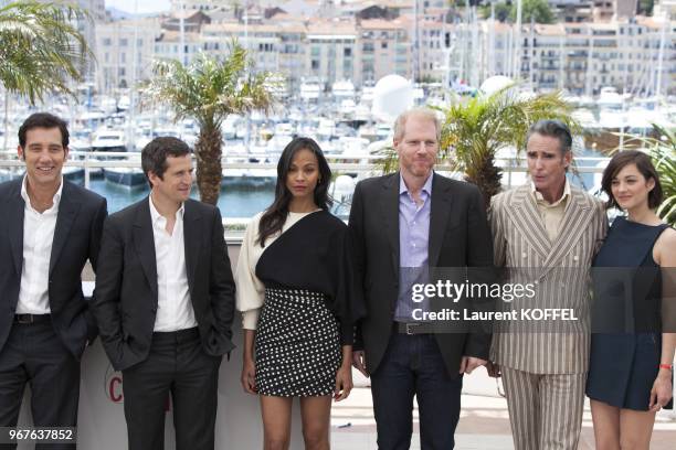 Clive Owen, Guillaume Canet, Zoe Saldana, Noah Emmerich, Mark Mahoney, and Marion Cotillard attend the photocall for 'Blood Ties' during the 66th...