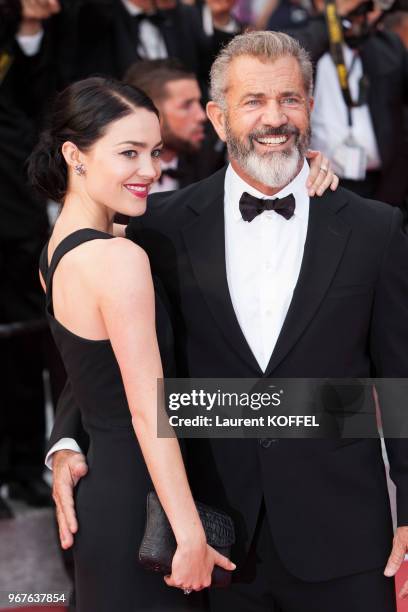 Mel Gibson and Rosalind Ross attend the Closing Ceremony during the 69th annual Cannes Film Festival on May 22, 2016 in Cannes, France.