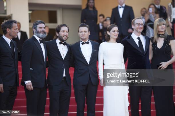 Guest, producers Anthony Katagas, Greg Shapiro, actor Jeremy Renner, actress Marion Cotillard, director James Gray and Alexandra Dickson Gray attend...