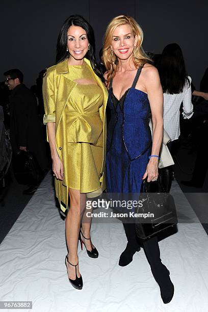 Personality Danielle Staub and Debbie Dickinson attends the Thuy Fall 2010 Fashion Show during Mercedes-Benz Fashion Week at the Salon at Bryant Park...
